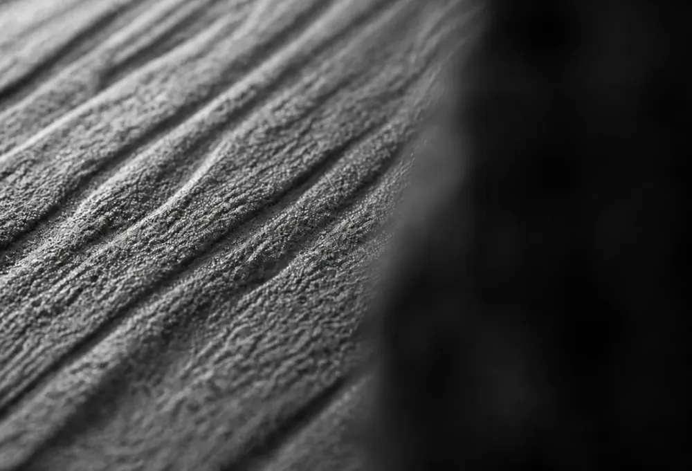 Close-up of soft grey fabric